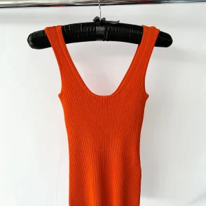 Zimmermann Lovestruck Red Body Ribbed Knit Tank Top