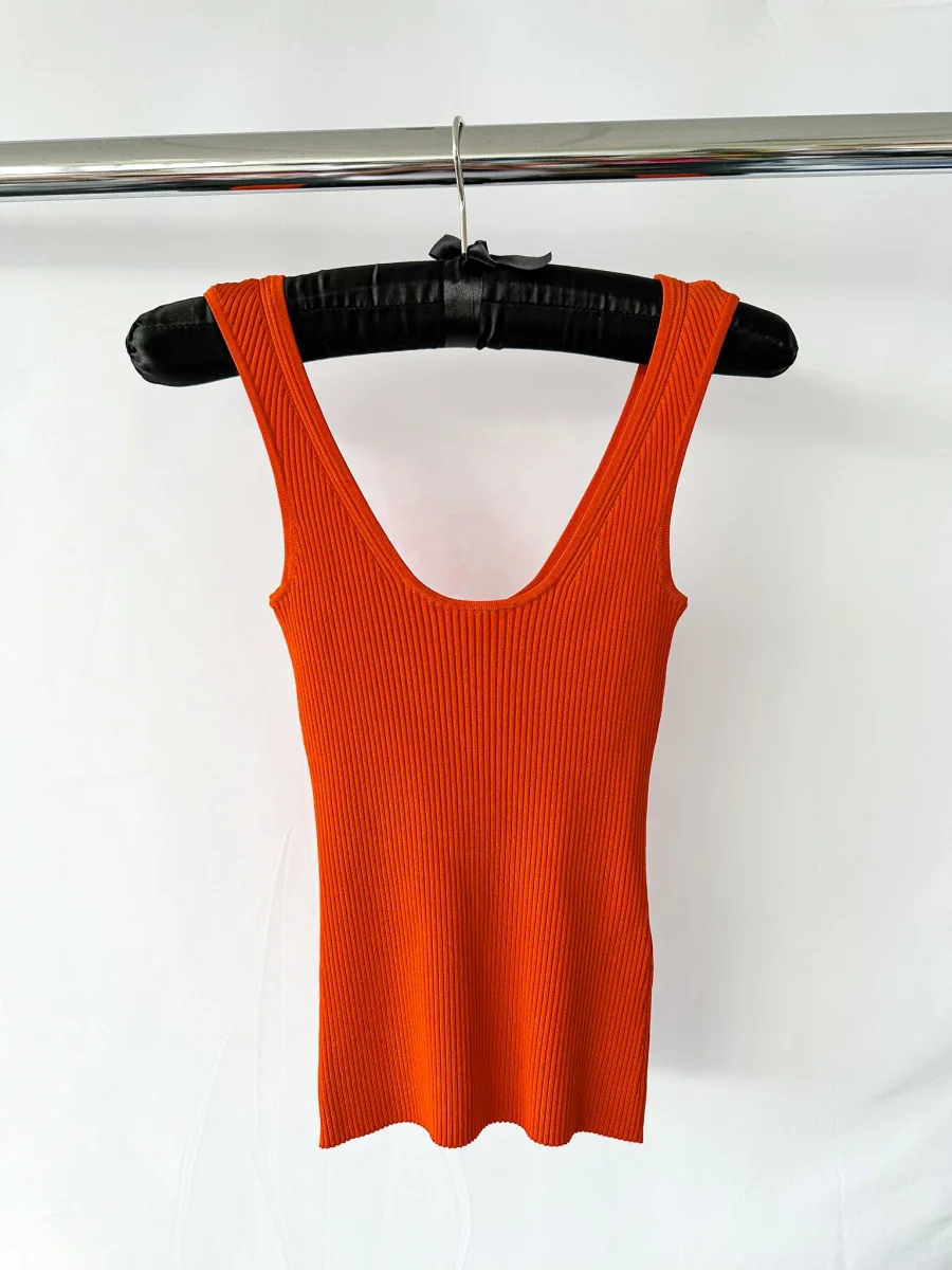 Zimmermann Lovestruck Red Body Ribbed Knit Tank Top - Imagen 2