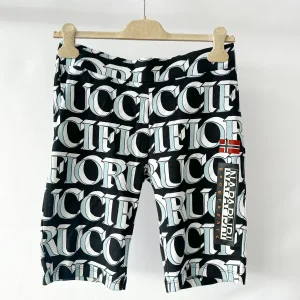 Napapijri X Fiorucci Allover Logo Print Biker Shorts