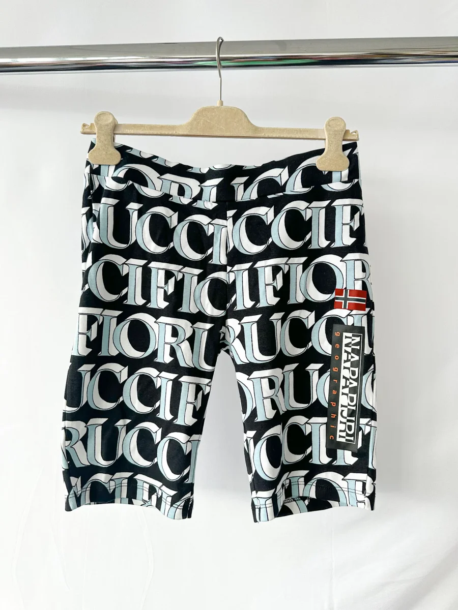 Napapijri X Fiorucci Allover Logo Print Biker Shorts - Imagen 2