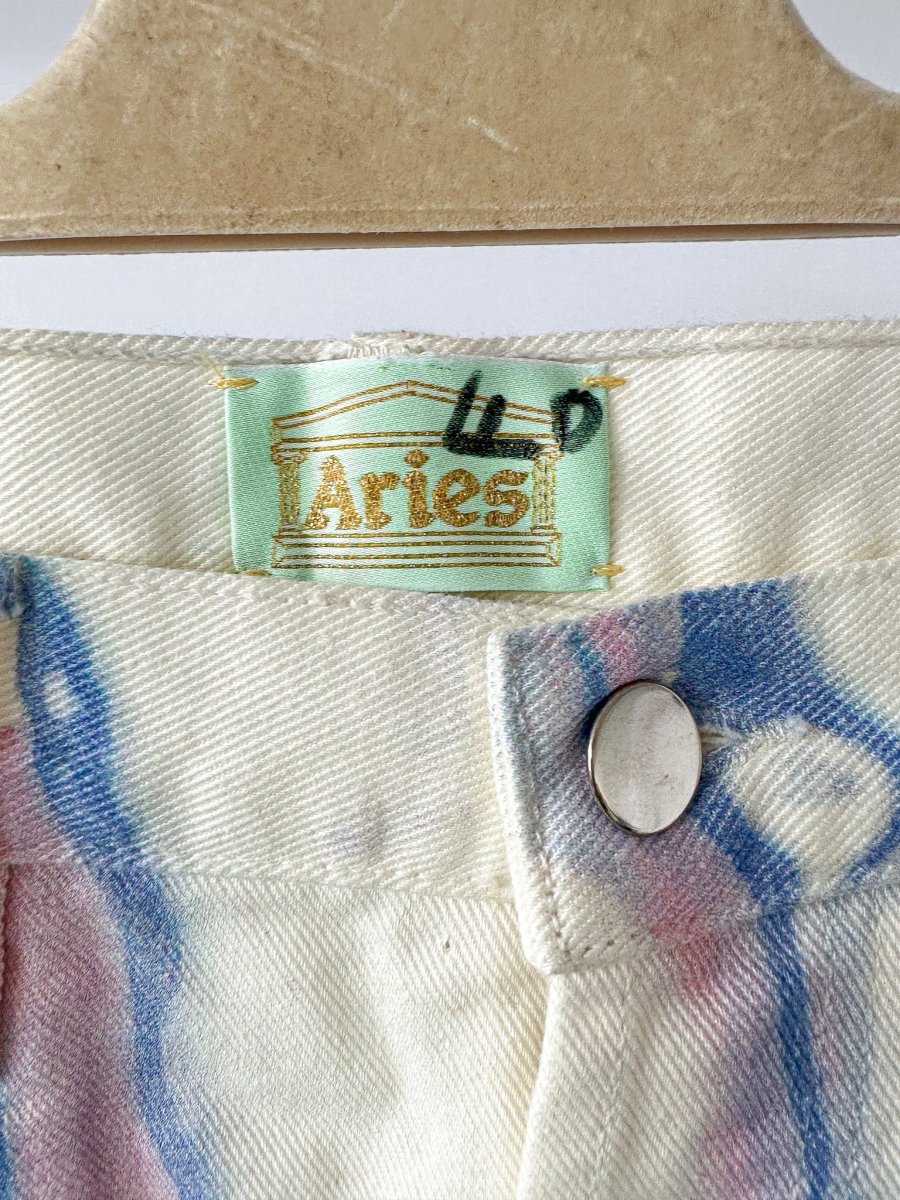 Aries Marble Print Denim Skirt - Imagen 5