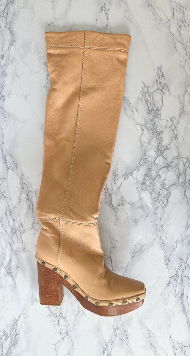 Jacquemus Les Bottes Sabots Knee High Clog Boots 100mm (EU 37) - Imagen 2