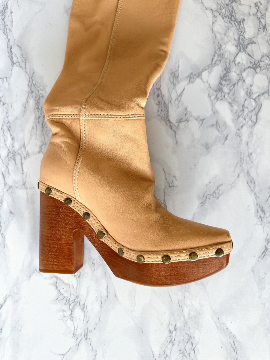 Jacquemus Les Bottes Sabots Knee High Clog Boots 100mm (EU 37) - Imagen 9