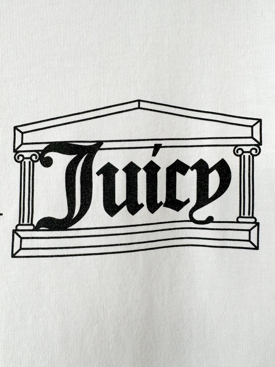 Aries x Juicy Couture Temple Juicy Logo Front White Tee T-Shirt - Imagen 4