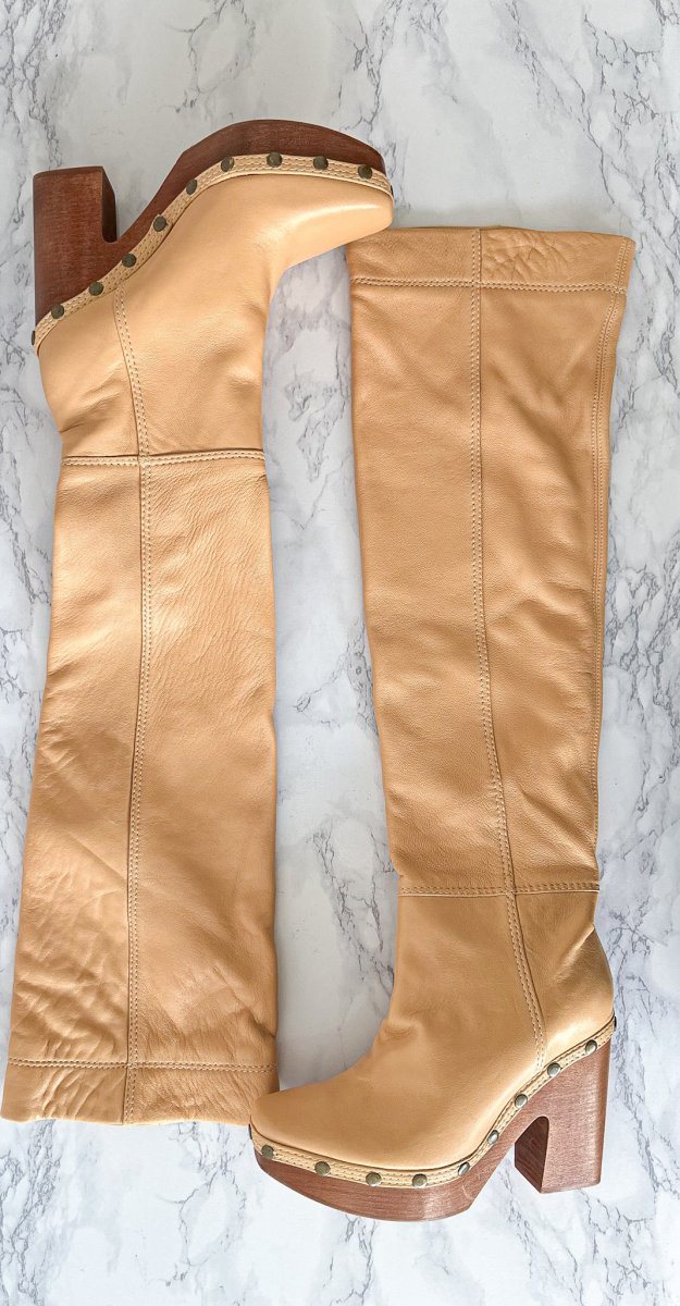 Jacquemus Les Bottes Sabots Knee High Clog Boots 100mm (EU 37) - Imagen 7