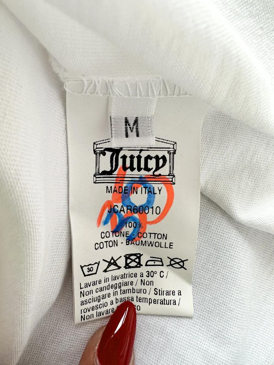 Aries x Juicy Couture Temple Juicy Logo Front White Tee T-Shirt - Imagen 8