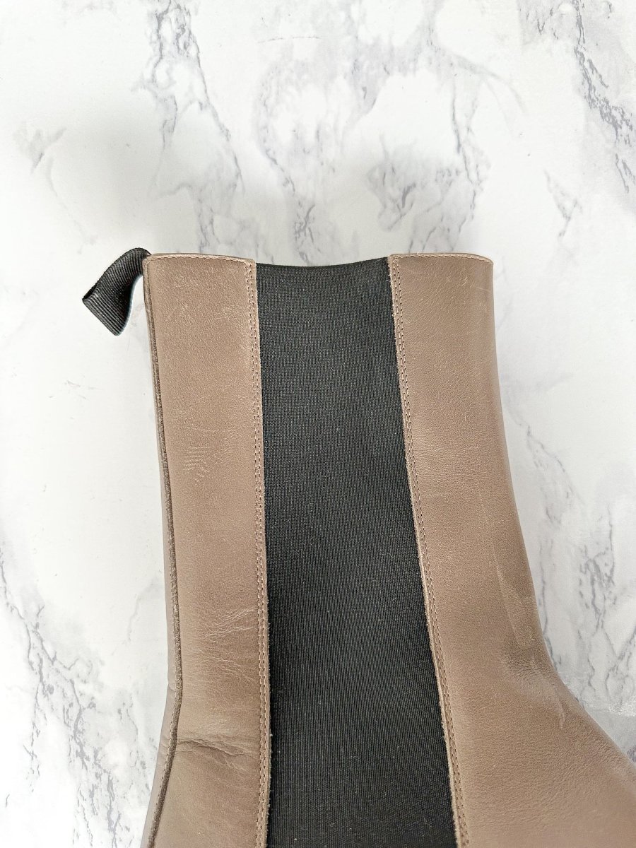 LEGRES Brown Leather Chelsea Boots - Imagen 3