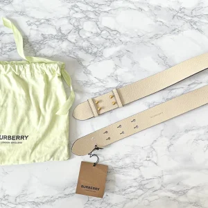 Burberry The Medium Belt Bag Grainy Leather Belt Neutral White