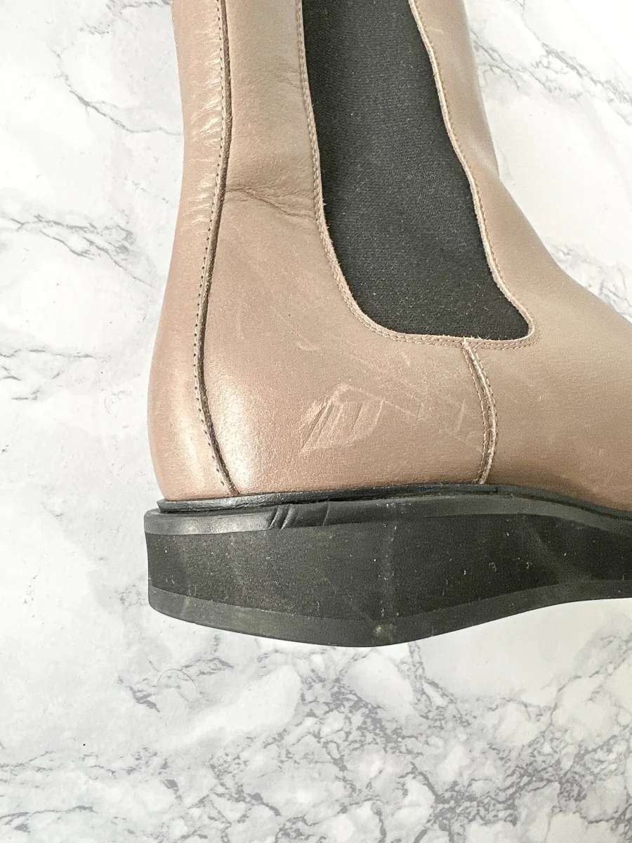 LEGRES Brown Leather Chelsea Boots - Imagen 7
