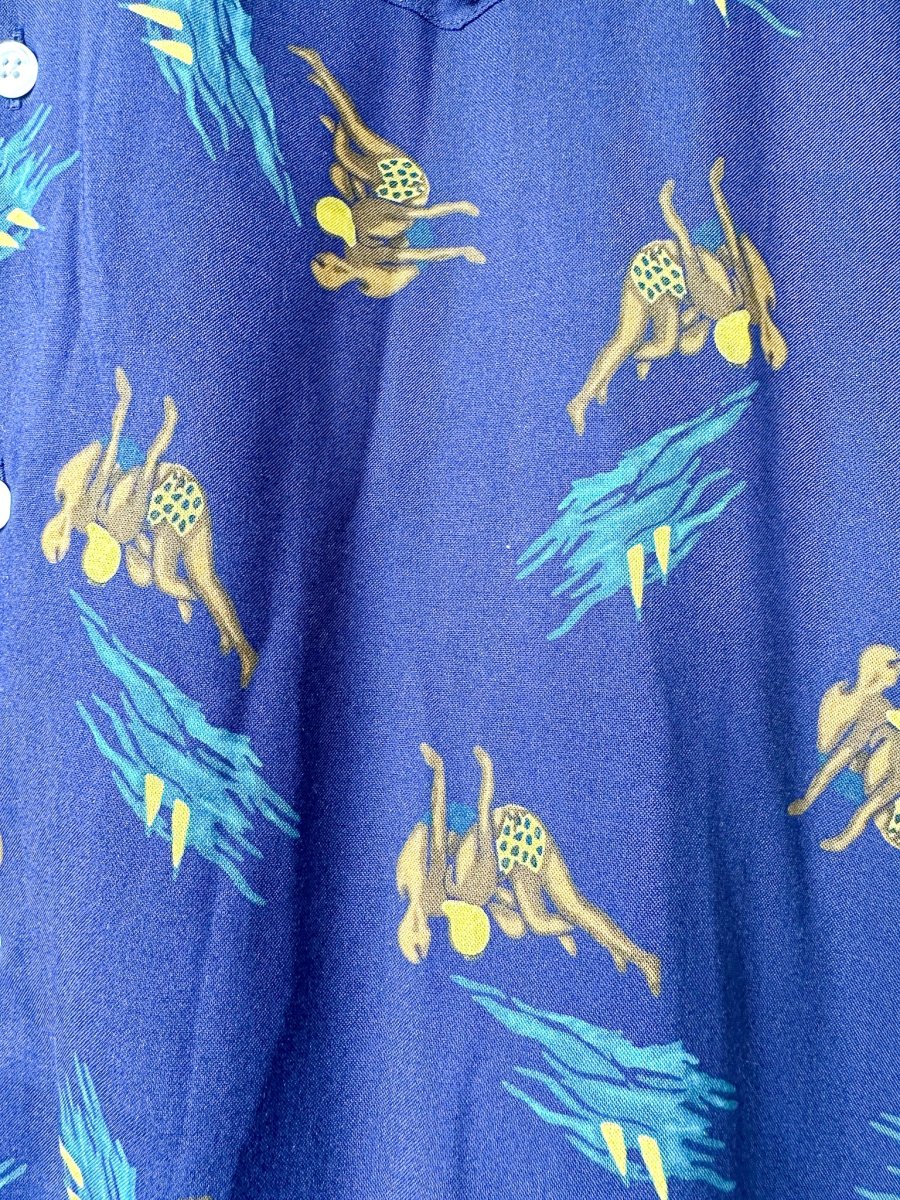 Drake's Navy Bathers Holidays Camp Collar Shirt - Imagen 5