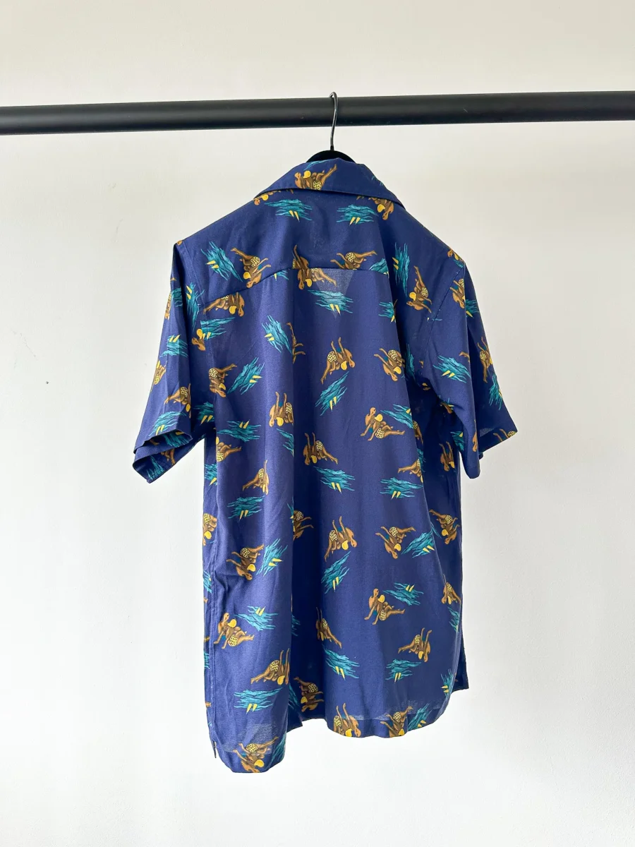 Drake's Navy Bathers Holidays Camp Collar Shirt - Imagen 3