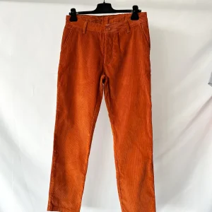 Folk Stanley Tapered Cord Trousers Pants In Rust