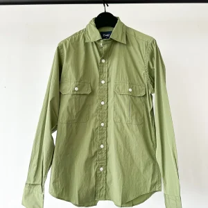 Drake's Green Double Pocket Button-Up Shirt