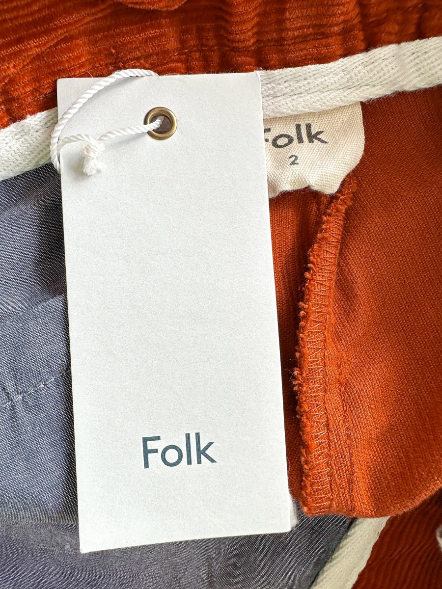 Folk Stanley Tapered Cord Trousers Pants In Rust - Imagen 9