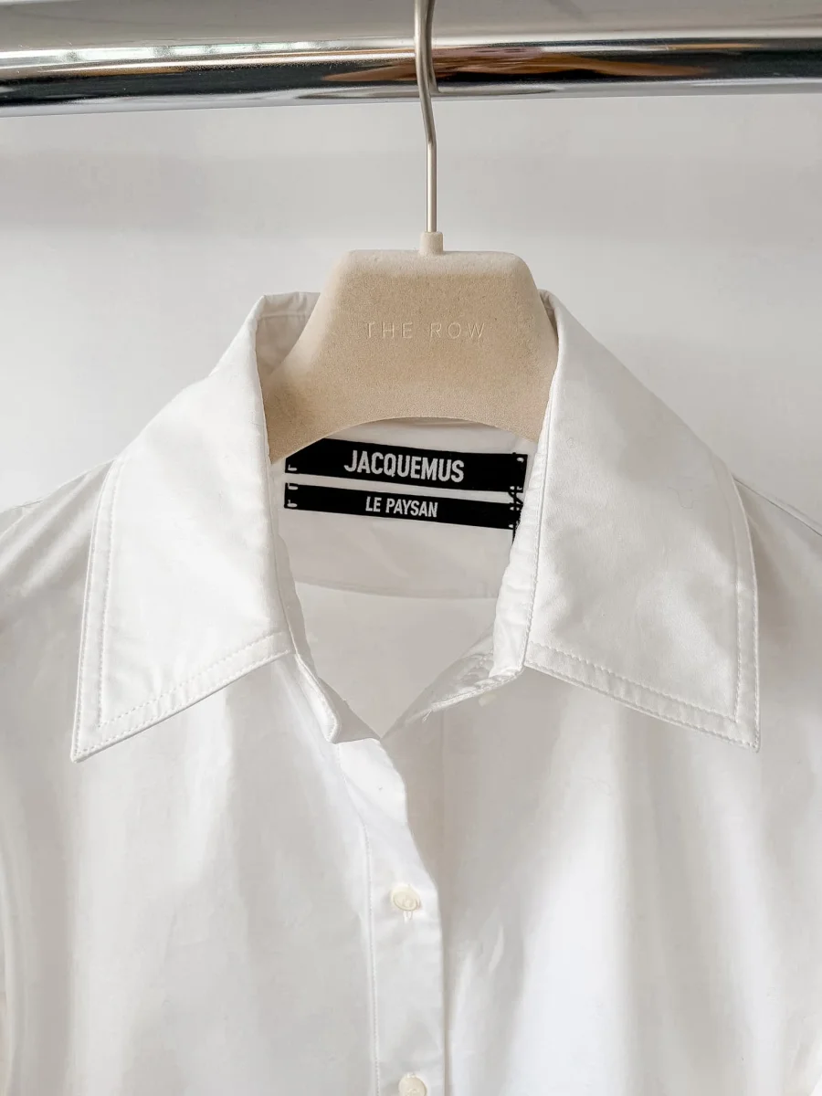 Jacquemus Ovalo White Oversized Shirt Dress - Imagen 9