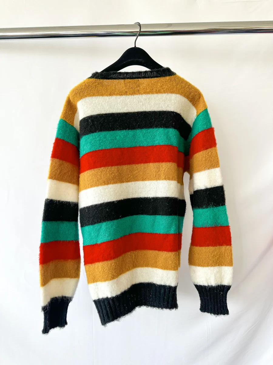 Drake's Shetland Jumper In Multi Coloured Stripe - Imagen 4