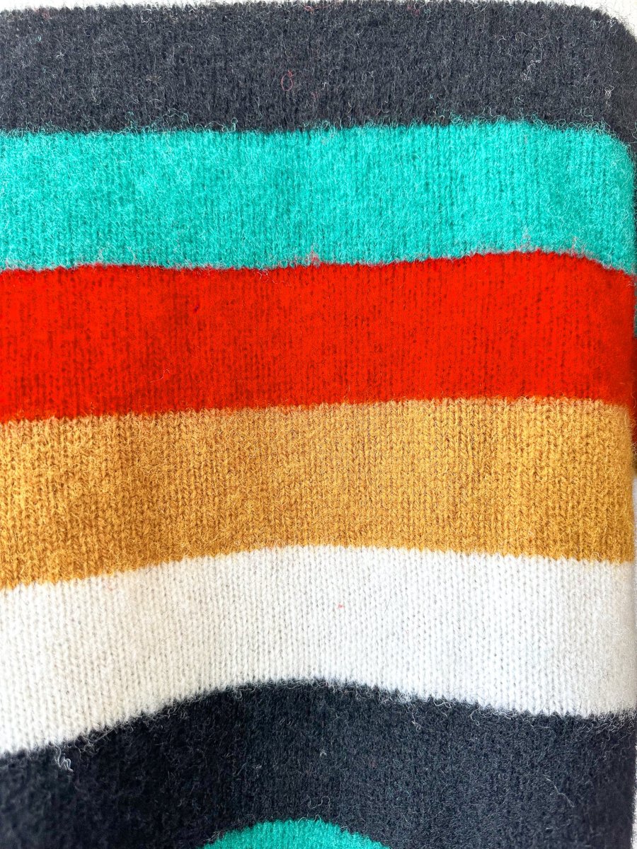Drake's Shetland Jumper In Multi Coloured Stripe - Imagen 5