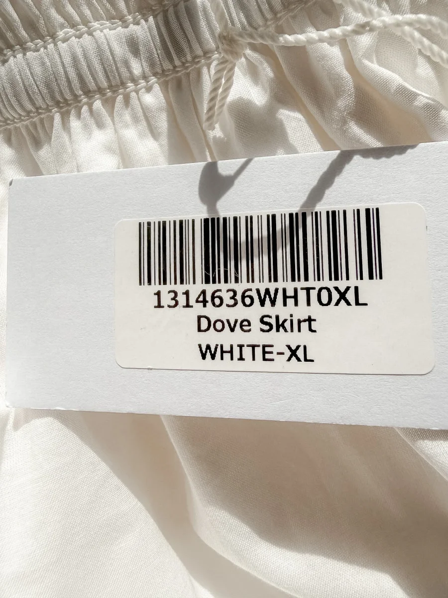 Reformation White Smock Waist Organic Cotton Midi Skirt - Imagen 8
