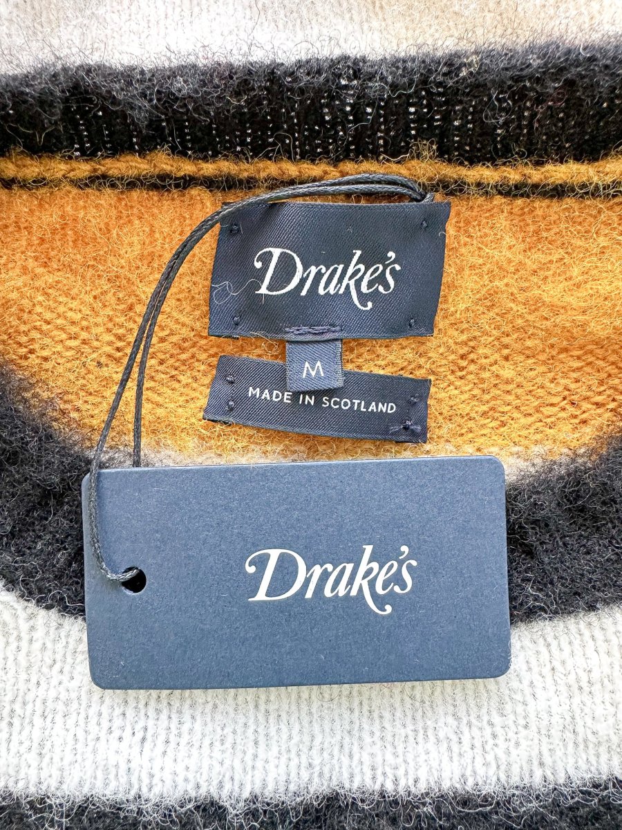 Drake's Shetland Jumper In Multi Coloured Stripe - Imagen 6