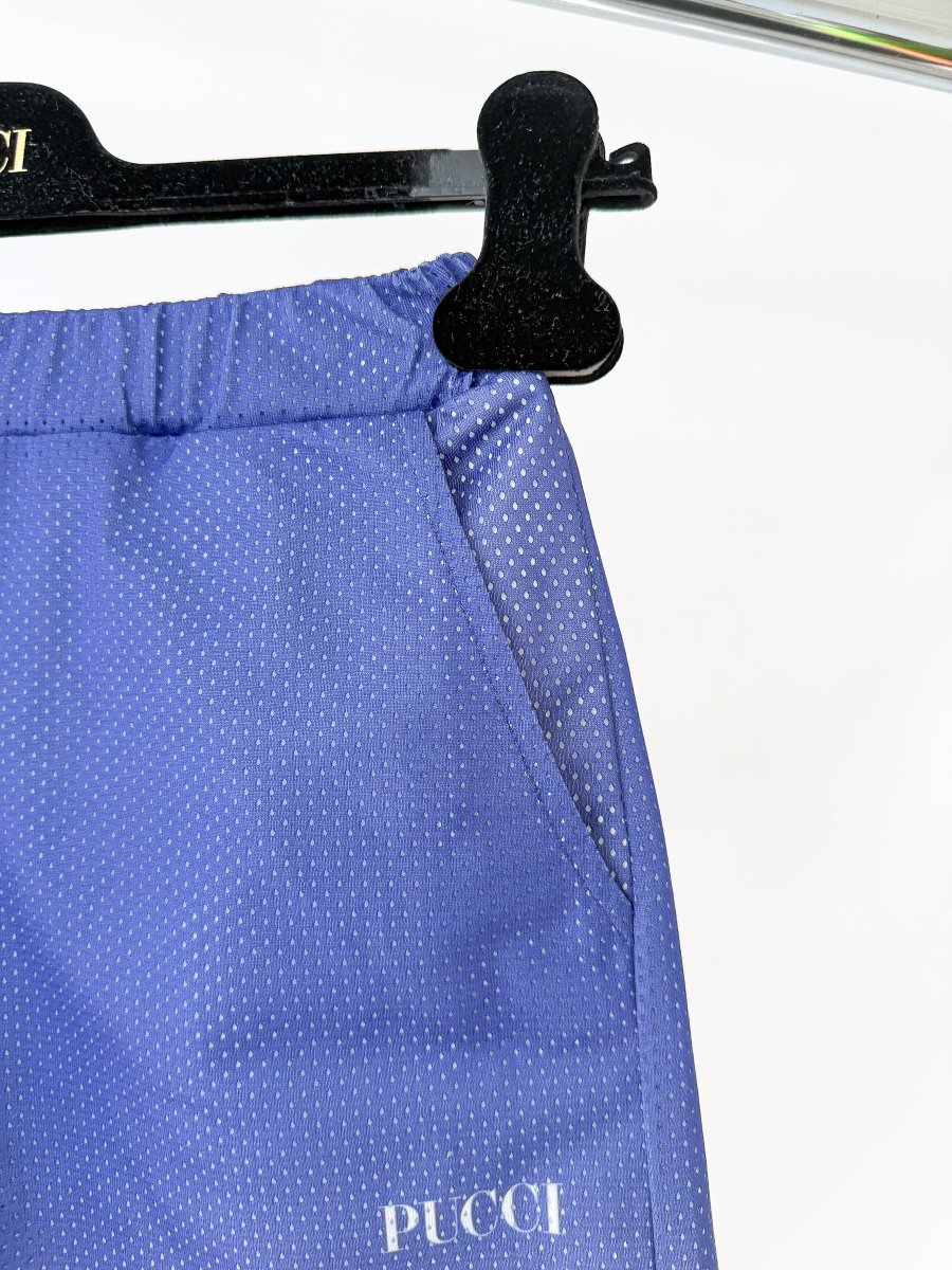 Pucci Kids Purple Printed Mesh Shorts - Imagen 4