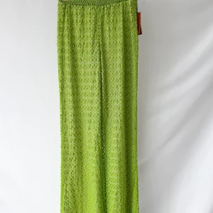 Missoni Green Crochet Knit Beach Trousers