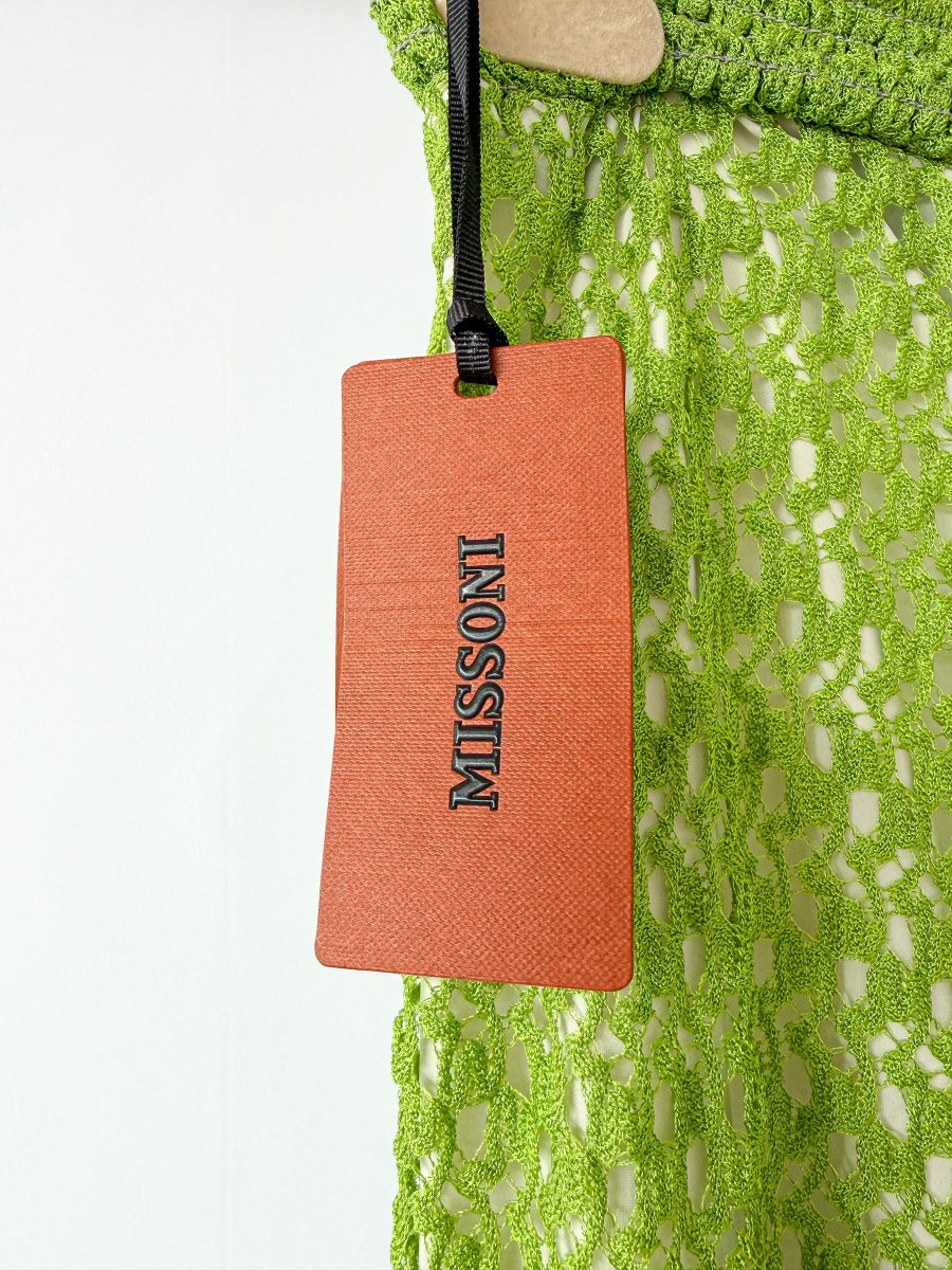 Missoni Green Crochet Knit Beach Trousers - Imagen 7