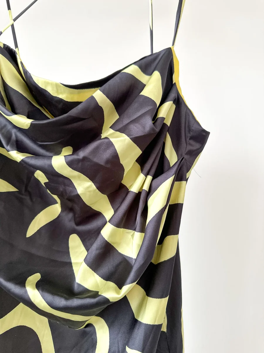 De La Vali Frisco Spaghetti Strap Tiger Black Neon Mini Dress - Imagen 6