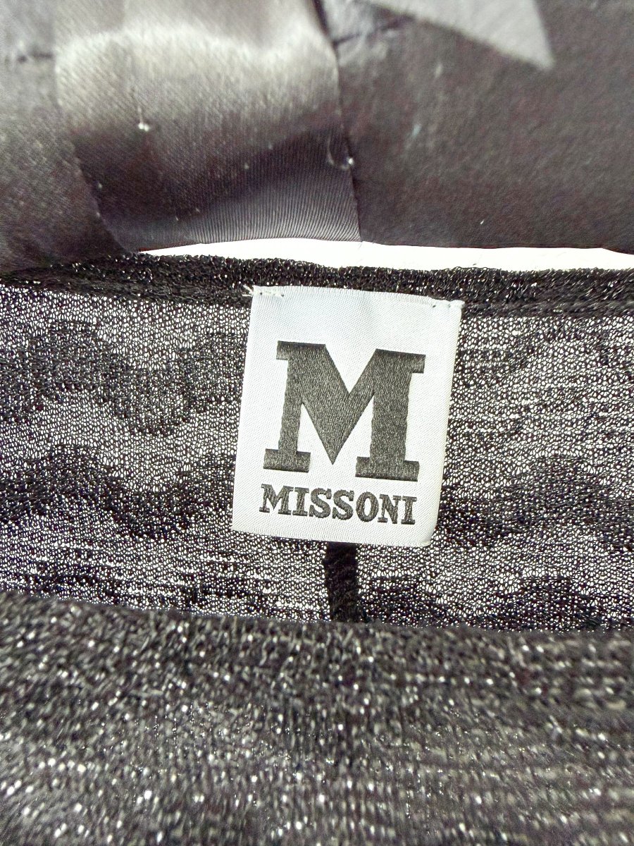 M Missoni Black Zigzag Knit Dress - Imagen 3