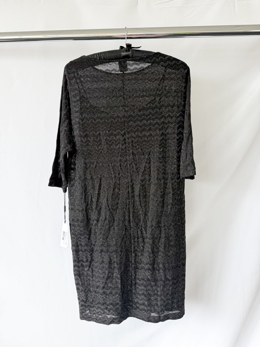 M Missoni Black Zigzag Knit Dress - Imagen 6