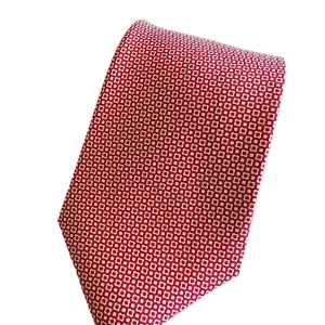 Drake's Pink White Floral Silk Tie