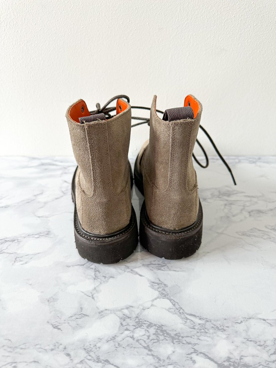 Tricker's Camilla Grey Suede Lace-Up Ankle Derby Country Boots - Imagen 8