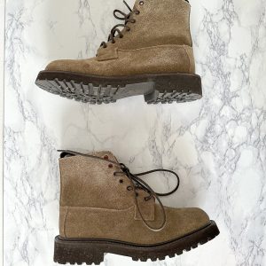 Tricker's Camilla Grey Suede Lace-Up Ankle Derby Country Boots