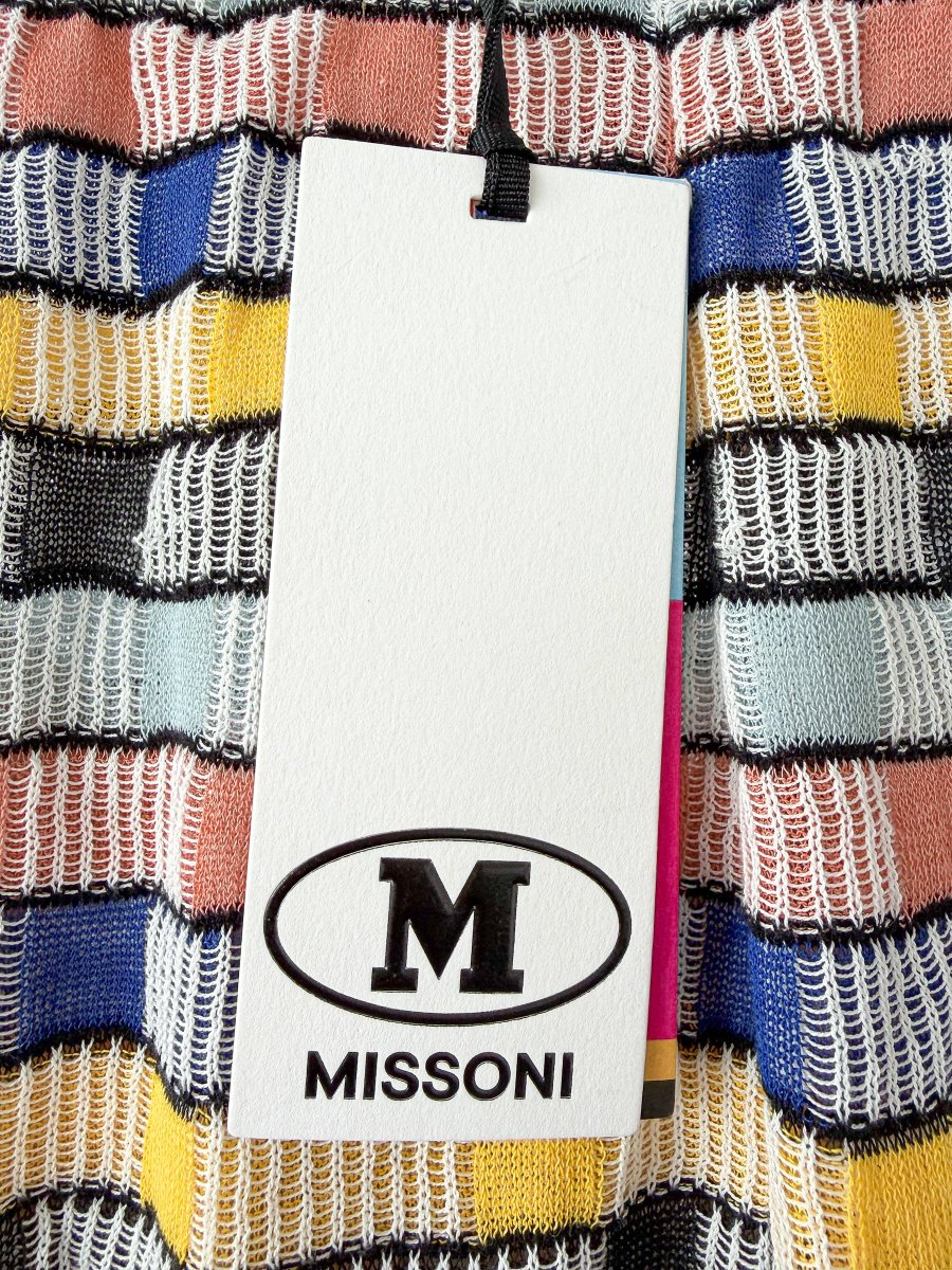 M Missoni Intarsia Knit Lined Wide Beach Trousers - Imagen 5