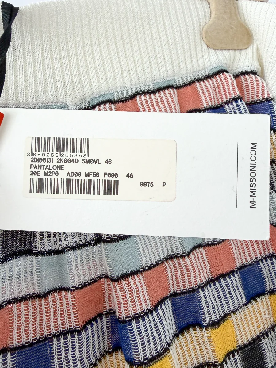 M Missoni Intarsia Knit Lined Wide Beach Trousers - Imagen 6