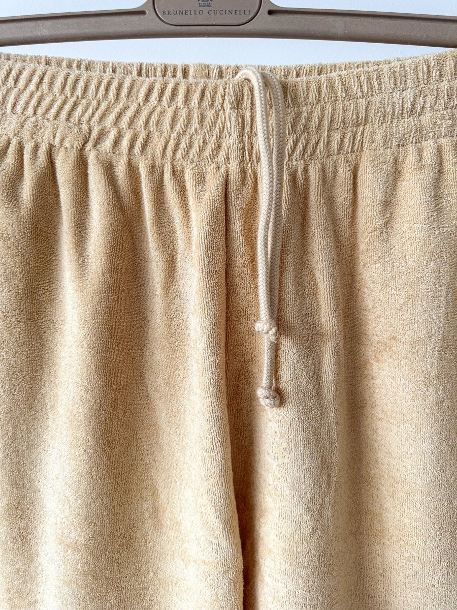 Pangaia Terry Cloth Toweling Beige Long Shorts - Imagen 6