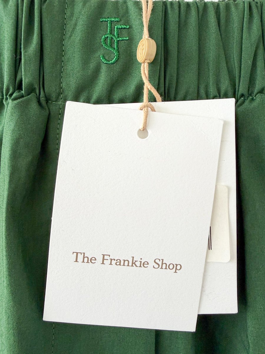 The Frankie Shop Hunter Green Lui Cotton Boxer Shorts - Imagen 4