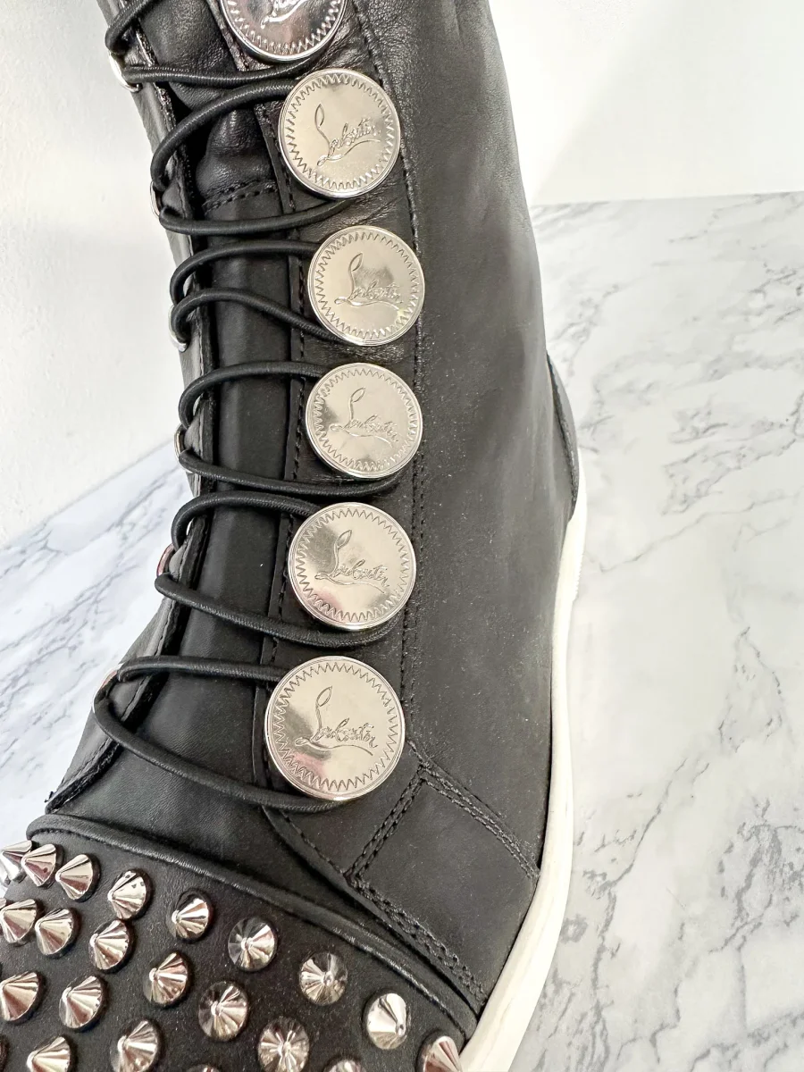 CHRISTIAN LOUBOUTIN BUCHETTA SPIKE TOE LACE UP BOOTS (EU 36) - Imagen 5
