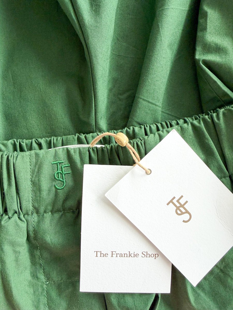 The Frankie Shop Hunter Green Lui Cotton Boxer Shorts - Imagen 8