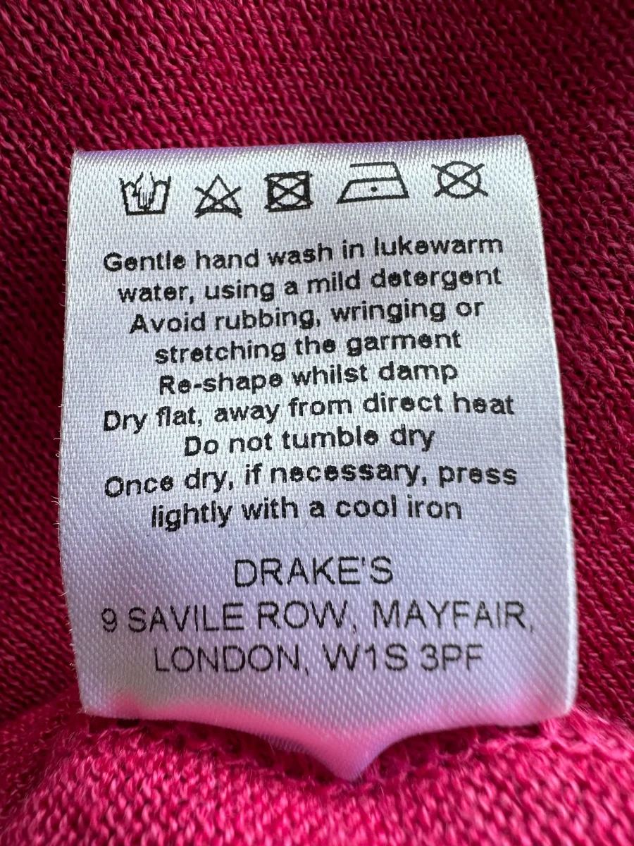Drake's Linen Cotton Blend Lightweight Sweater In Pink - Imagen 7