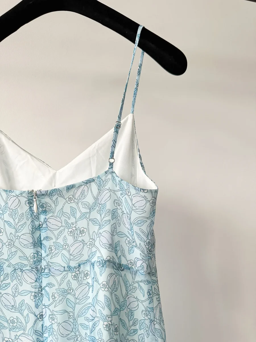 TVF for DVF Blue Floral Slip Dress - Imagen 9