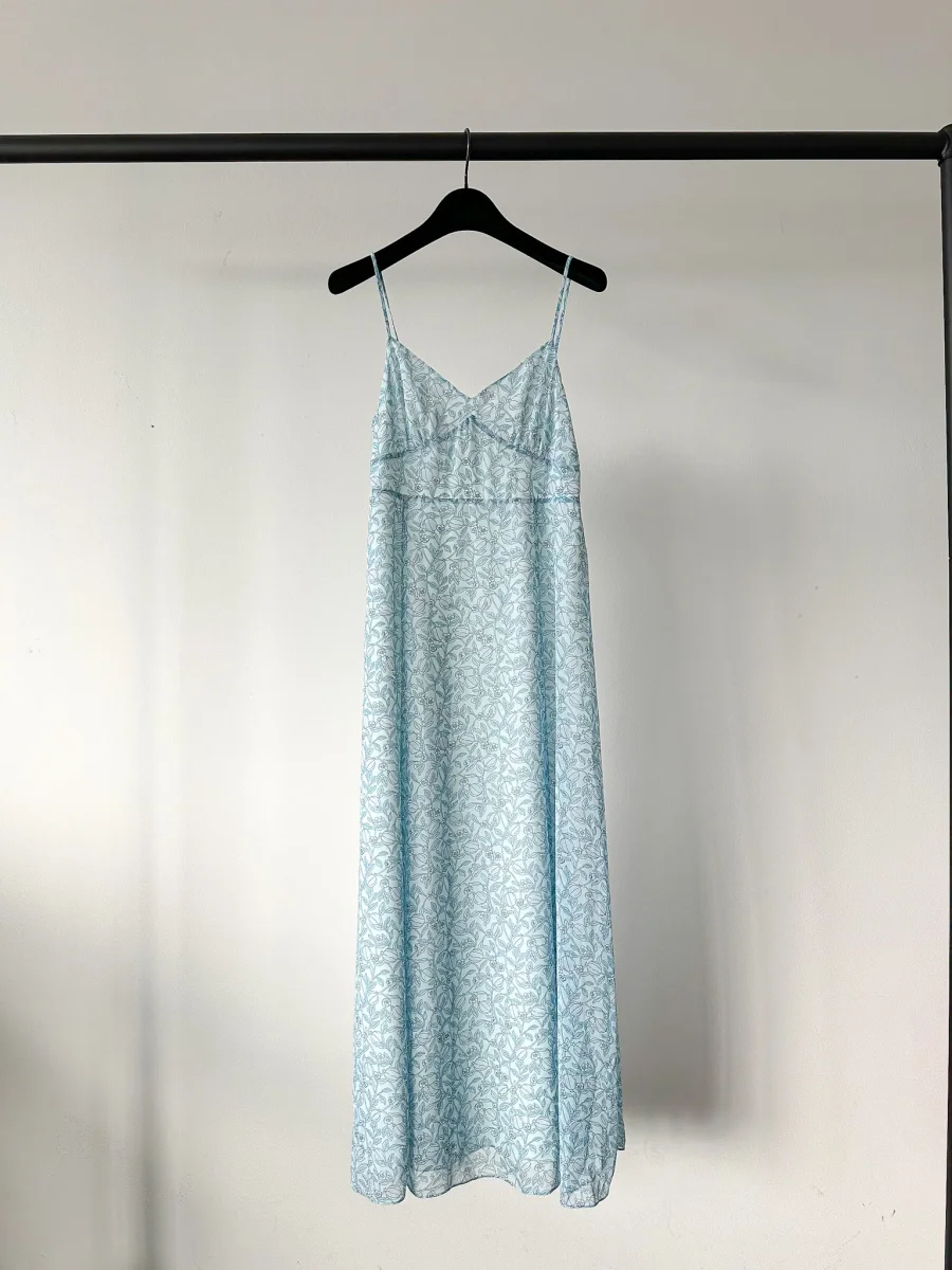TVF for DVF Blue Floral Slip Dress - Imagen 5