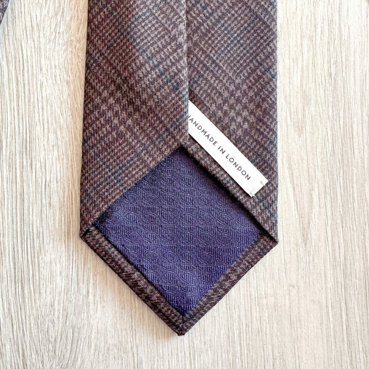 Drake's X Kingsman Prince Of Wales Check Dark Grey Wool Tie - Imagen 5