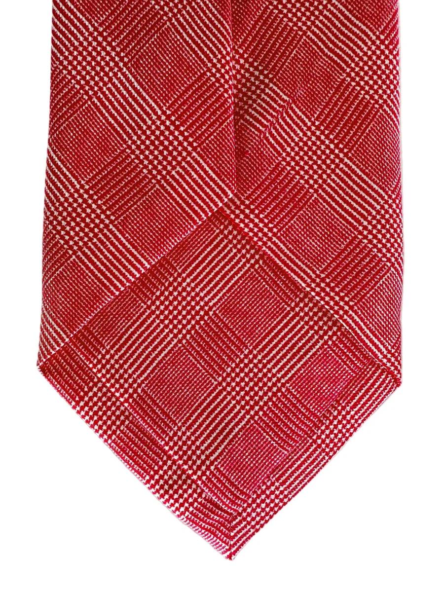 Drake's Pink Checked Silk Tie - Imagen 5