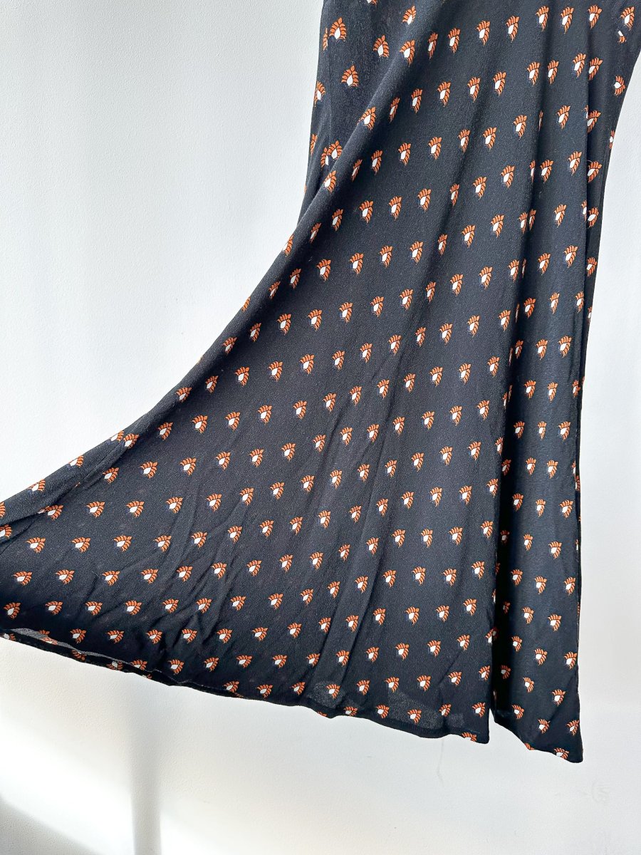 Diane Von Fursternberg Black V-Neck Crepe Printed Dress - Imagen 5