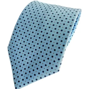 Drake's Light Blue Dot Floral Silk Tie