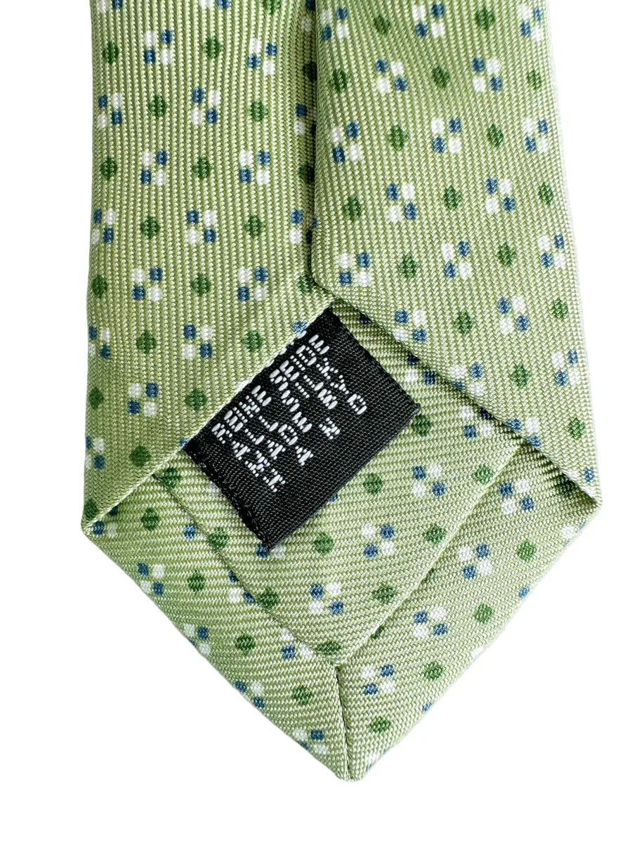 Drake's Green Diamond Dot Silk Tie - Imagen 7