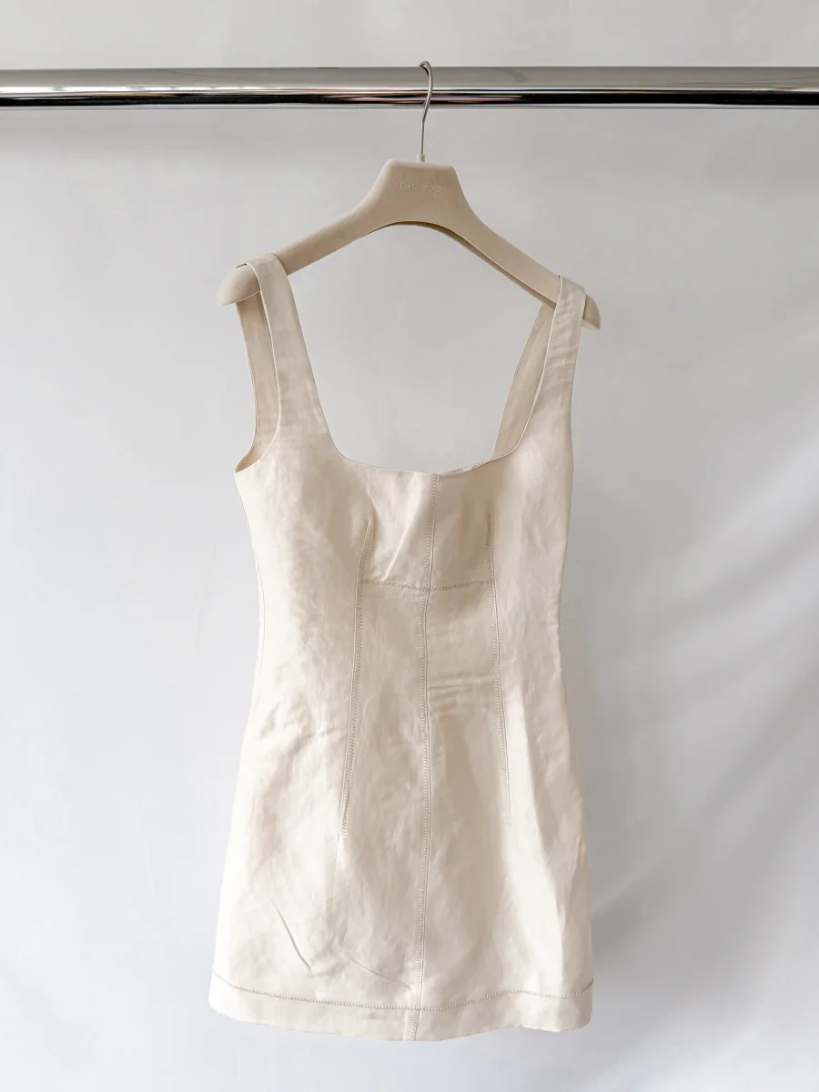 SIR The Label Cream Square Neck Corset Emilia Mini Dress - Imagen 3