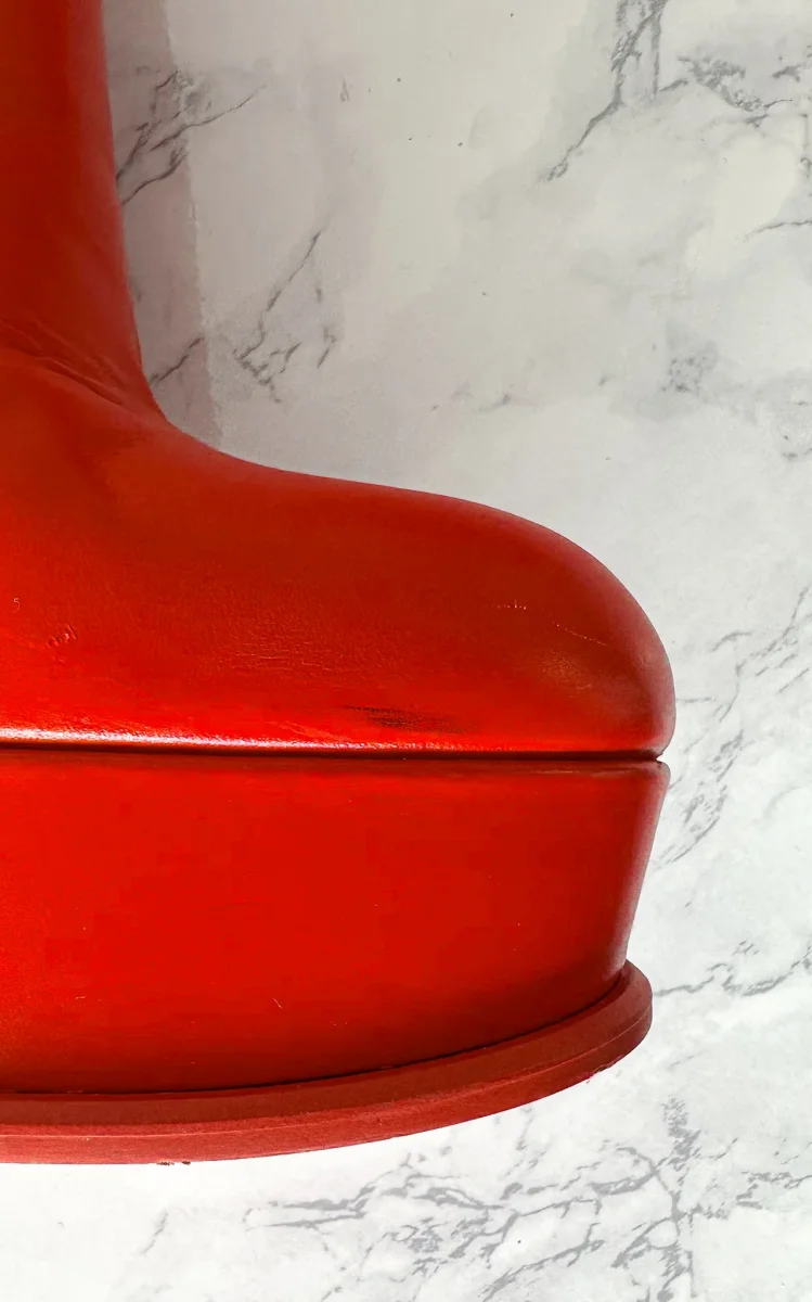Alexander McQueen Red Platform Red Sole High Heel Boots - Imagen 9