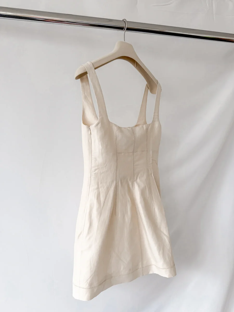 SIR The Label Cream Square Neck Corset Emilia Mini Dress - Imagen 5