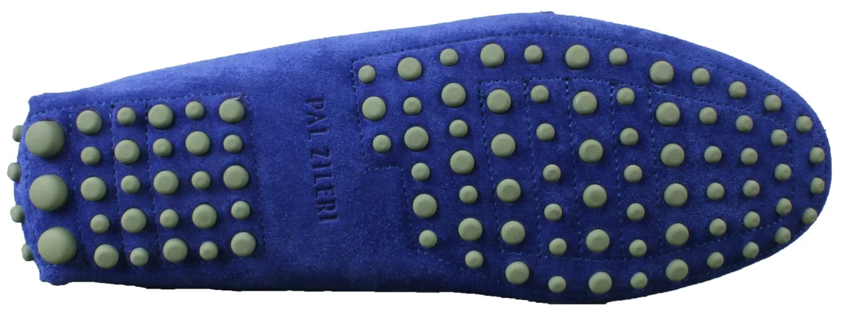 Pal Zileri Blue Suede Car Driving Loafer Shoes - Imagen 5